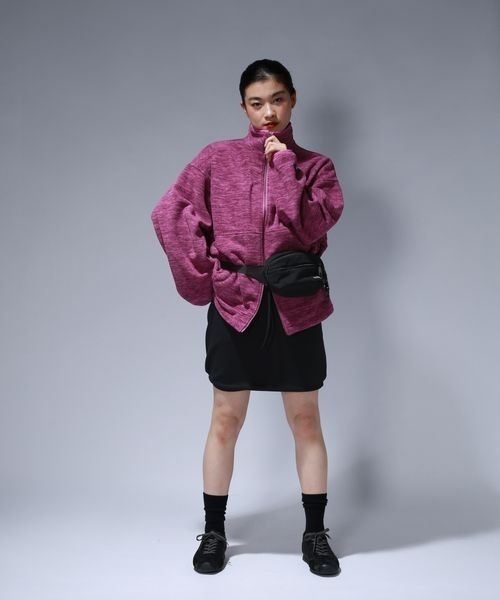 JEANASIS（ジーナシス）の「【Les Fleurs】フリースブルゾン/612167（ブルゾン・レディース・ピンク系その他/グレー・FREE）」の4枚目の写真