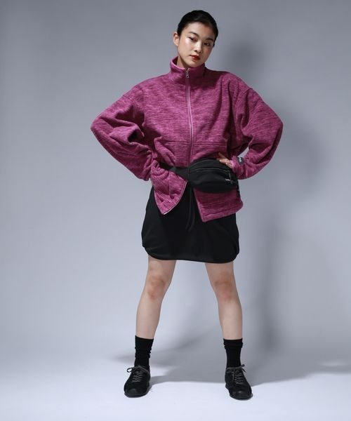 JEANASIS（ジーナシス）の「【Les Fleurs】フリースブルゾン/612167（ブルゾン・レディース・ピンク系その他/グレー・FREE）」の6枚目の写真