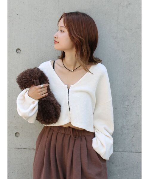 セール】ハニカムショートカーディガン（カーディガン/ボレロ