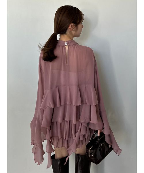 SNIDEL（スナイデル）の「リップルラインミニスカショーパン（その他パンツ・レディース・ローズ/ホワイト・0/1）」の11枚目の写真