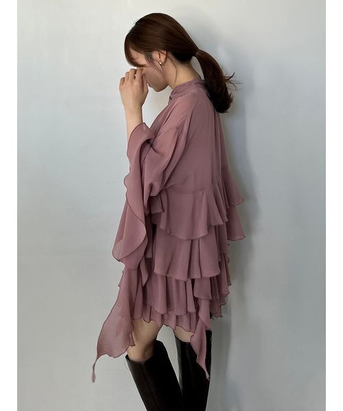 SNIDEL（スナイデル）の「リップルラインミニスカショーパン（その他パンツ・レディース・ローズ/ホワイト・0/1）」の12枚目の写真