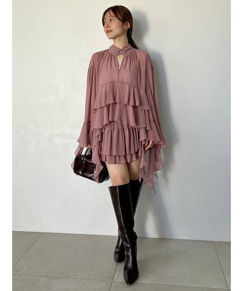 SNIDEL（スナイデル）の「リップルラインミニスカショーパン（その他パンツ・レディース・ローズ/ホワイト・0/1）」の14枚目の写真