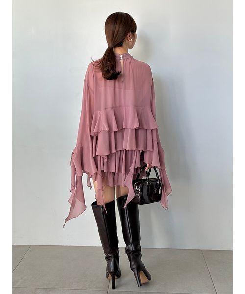 SNIDEL（スナイデル）の「リップルラインミニスカショーパン（その他パンツ・レディース・ローズ/ホワイト・0/1）」の15枚目の写真