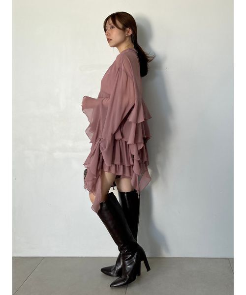 SNIDEL（スナイデル）の「リップルラインミニスカショーパン（その他パンツ・レディース・ローズ/ホワイト・0/1）」の16枚目の写真