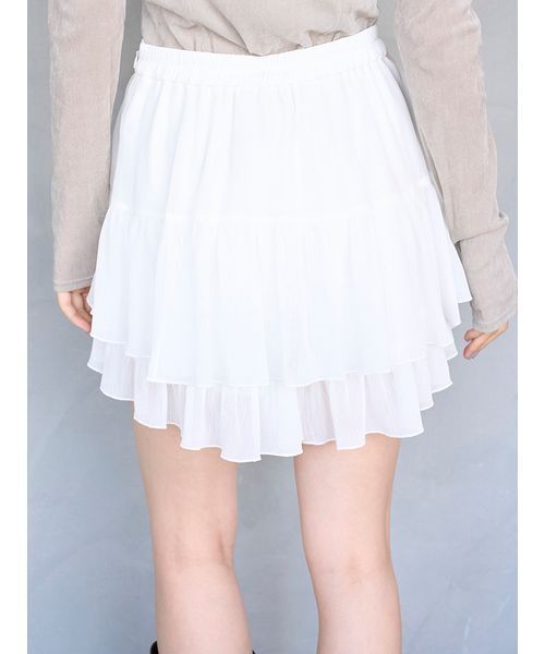 SNIDEL（スナイデル）の「リップルラインミニスカショーパン（その他パンツ・レディース・ローズ/ホワイト・0/1）」の18枚目の写真