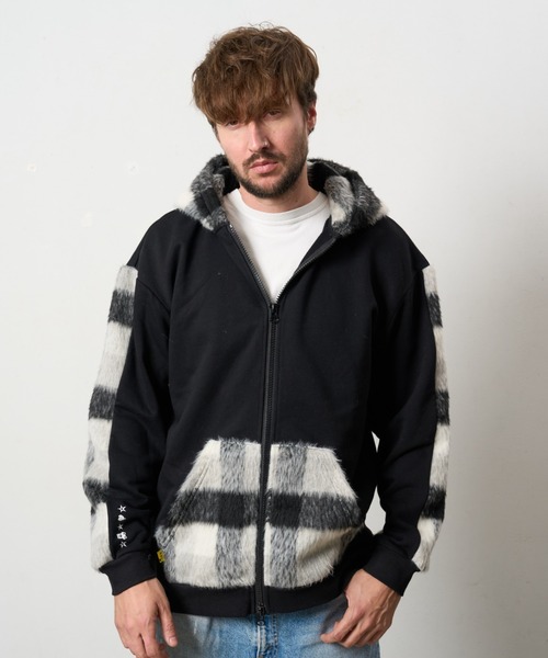 セール】STUD MUFFIN/スタッドマフィン/裏毛パイル&シャギーチェック