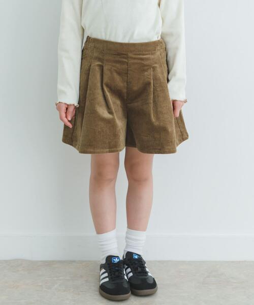 URBAN RESEARCH DOORS(アーバンリサーチドアーズ)の「コーデュロイWタックキュロット(KIDS)(その他パンツ・キッズ・ライトベージュ/モカ・120/105/135)」の2枚目の写真