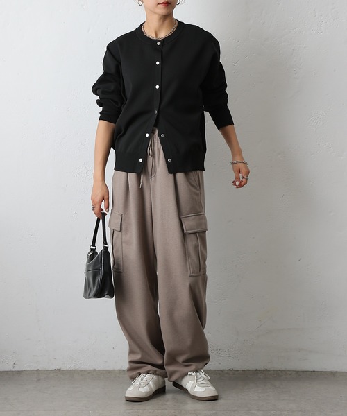 COLONY 2139（コロニートゥーワンスリーナイン）の「ウールライクジャージーカーゴパンツ（カーゴパンツ・レディース・チャコールグレー/アイボリー/ブラウン・SMALL/MEDIUM）」の4枚目の写真