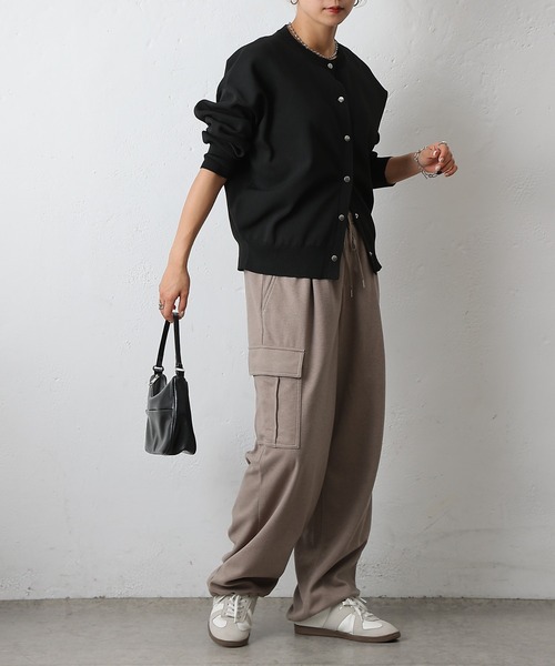 COLONY 2139（コロニートゥーワンスリーナイン）の「ウールライクジャージーカーゴパンツ（カーゴパンツ・レディース・チャコールグレー/アイボリー/ブラウン・SMALL/MEDIUM）」の7枚目の写真