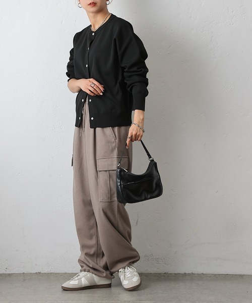 COLONY 2139（コロニートゥーワンスリーナイン）の「ウールライクジャージーカーゴパンツ（カーゴパンツ・レディース・チャコールグレー/アイボリー/ブラウン・SMALL/MEDIUM）」の5枚目の写真