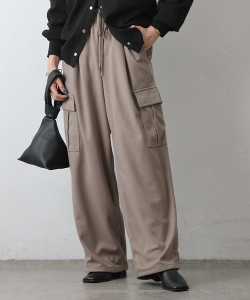 COLONY 2139（コロニートゥーワンスリーナイン）の「ウールライクジャージーカーゴパンツ（カーゴパンツ・レディース・チャコールグレー/アイボリー/ブラウン・SMALL/MEDIUM）」の8枚目の写真