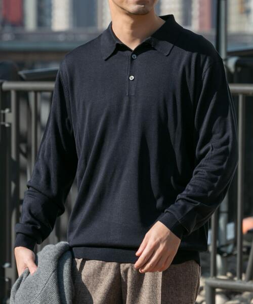 セール】『XLサイズあり』『UR TECH』ハイゲージニットポロシャツ
