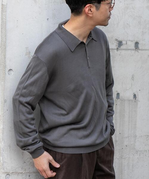 セール】『XLサイズあり』『UR TECH』ハイゲージニットポロシャツ