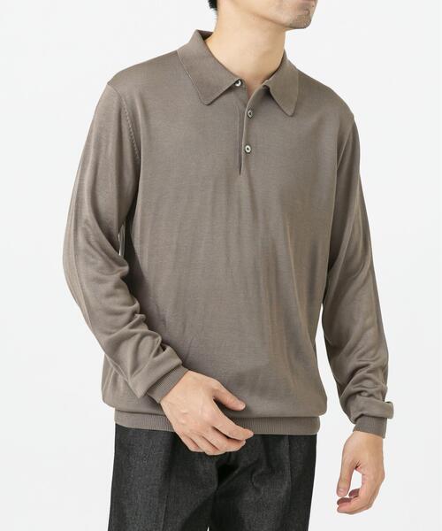 URBAN RESEARCH ROSSO MEN（アーバンリサーチロッソメン）の「『XLサイズあり』『UR TECH』ハイゲージニットポロシャツ（ニット/セーター・メンズ・ブラック/ネイビー/グレー/ベージュ・MEDIUM/X-LARGE/LARGE）」の15枚目の写真