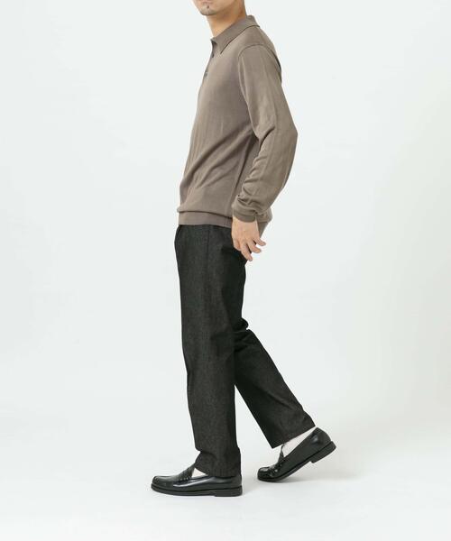 URBAN RESEARCH ROSSO MEN（アーバンリサーチロッソメン）の「『XLサイズあり』『UR TECH』ハイゲージニットポロシャツ（ニット/セーター・メンズ・ブラック/ネイビー/グレー/ベージュ・MEDIUM/X-LARGE/LARGE）」の18枚目の写真