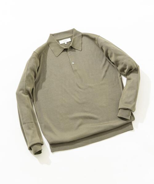 URBAN RESEARCH ROSSO MEN（アーバンリサーチロッソメン）の「『XLサイズあり』『UR TECH』ハイゲージニットポロシャツ（ニット/セーター・メンズ・ブラック/ネイビー/グレー/ベージュ・MEDIUM/X-LARGE/LARGE）」の19枚目の写真