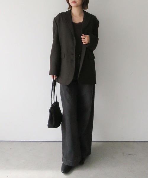 archives（アルシーヴ）の「ヘリンボーンＢＩＧテーラードジャケット（テーラードジャケット・レディース・ブラウン/ブラック・MEDIUM）」の8枚目の写真