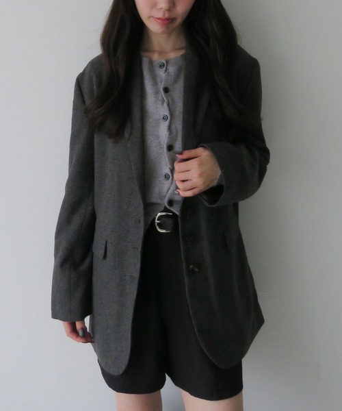 セール】ヘリンボーンBIGテーラードジャケット（テーラード