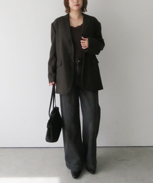 archives（アルシーヴ）の「ヘリンボーンＢＩＧテーラードジャケット（テーラードジャケット・レディース・ブラウン/ブラック・MEDIUM）」の10枚目の写真