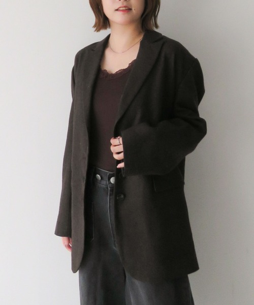 archives（アルシーヴ）の「ヘリンボーンＢＩＧテーラードジャケット（テーラードジャケット・レディース・ブラウン/ブラック・MEDIUM）」の5枚目の写真