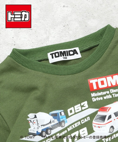 DILASH（ディラッシュ）の「【トミカ / 綿100%】にんきのはたらくくるまトレーナー（スウェット・キッズ・ネイビー/カーキ・80/90/100/110/120/130）」の5枚目の写真