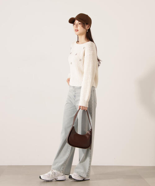 PROPORTION BODY DRESSING(プロポーションボディドレッシング)の「ビジュー付畔ニット / 1215270126(ニット/セーター・レディース・グレー系その他/ホワイト系その他/ブルー・FREE)」の20枚目の写真