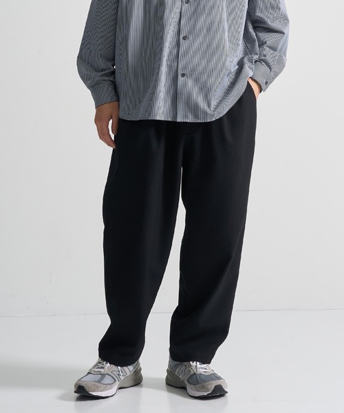 CITY TOKYO（シティトウキョウ）の「【CITY TOKYO/シティートーキョー】Multi-flexⅡワイドテーパードパンツ（スラックス・メンズ・ブラウン/ブラック・2/1）」の2枚目の写真