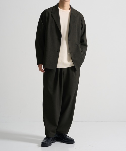 CITY TOKYO（シティトウキョウ）の「【CITY TOKYO/シティートーキョー】Multi-flexⅡワイドテーパードパンツ（スラックス・メンズ・ブラウン/ブラック・2/1）」の4枚目の写真