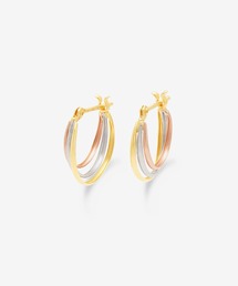 K18 ピンクゴールド フープピアス(L) ESTELLE/エステール（ピアス（両