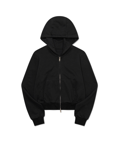 MOAA（モア）の「Cropped Zip Hoodie (BLACK)（パーカー・レディース・その他・SMALL/MEDIUM）」の2枚目の写真