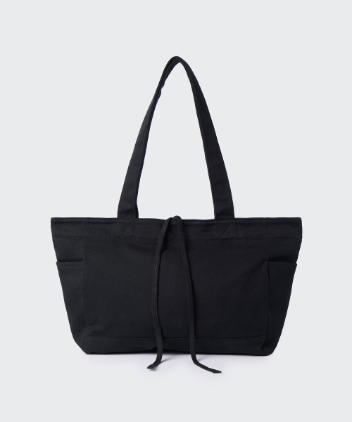 MUSINSA STANDARD WOMAN（ムシンサスタンダードウーマン）の「ウィメンズウォッシュドコットンショルダーバッグ[ブラック]（ショルダーバッグ・レディース・その他・FREE）」の2枚目の写真