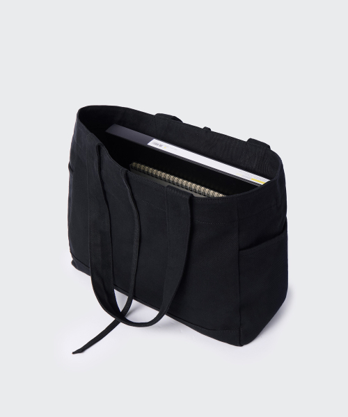 MUSINSA STANDARD WOMAN（ムシンサスタンダードウーマン）の「ウィメンズウォッシュドコットンショルダーバッグ[ブラック]（ショルダーバッグ・レディース・その他・FREE）」の9枚目の写真