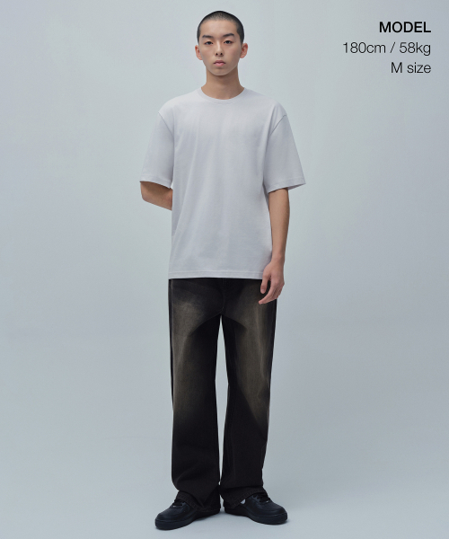 MUSINSA STANDARD（ムシンサスタンダード）の「[クールタンダード] リラックスフィットクルーネックTシャツ [アッシュグレー]（Tシャツ/カットソー・メンズ・その他・MEDIUM/LARGE/X-LARGE/XX-LARGE/XXX-LARGE/SMALL）」の2枚目の写真