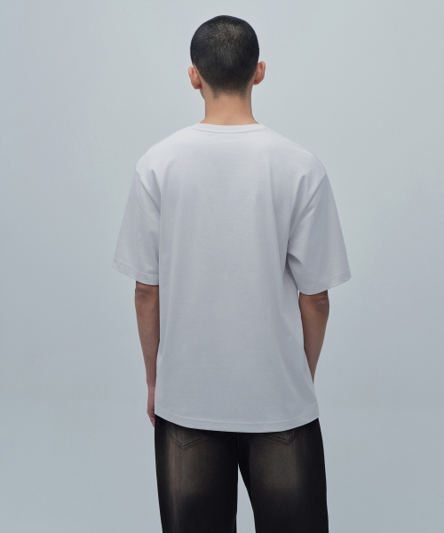 MUSINSA STANDARD（ムシンサスタンダード）の「[クールタンダード] リラックスフィットクルーネックTシャツ [アッシュグレー]（Tシャツ/カットソー・メンズ・その他・MEDIUM/LARGE/X-LARGE/XX-LARGE/XXX-LARGE/SMALL）」の3枚目の写真