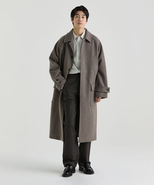 MUSINSA STANDARD（ムシンサスタンダード）の「デニムライクオフィサーパンツ[ブラウン]（スラックス・メンズ・その他・27/28/29/34/32/30/31/33/26/40/38/42/36）」の3枚目の写真