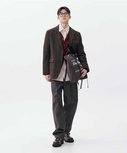 MUSINSA STANDARD（ムシンサスタンダード）の「デニムライクオフィサーパンツ[ブラウン]（スラックス・メンズ・その他・27/28/29/34/32/30/31/33/26/40/38/42/36）」の7枚目の写真