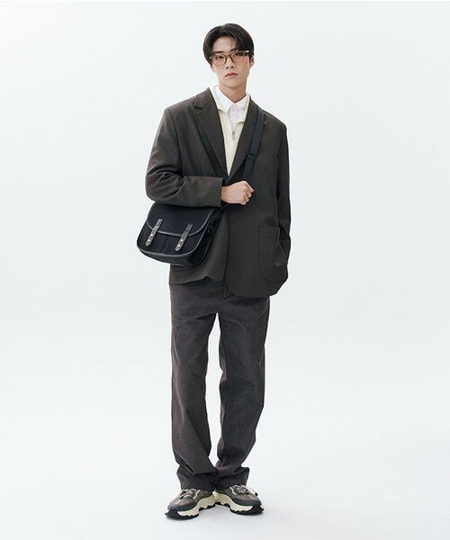 MUSINSA STANDARD（ムシンサスタンダード）の「デニムライクオフィサーパンツ[ブラウン]（スラックス・メンズ・その他・27/28/29/34/32/30/31/33/26/40/38/42/36）」の8枚目の写真