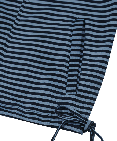 TYPESERVICE（タイプサービス）の「Ruffled Stripe Zip Hoodie [Blue]（パーカー・レディース・その他・FREE）」の9枚目の写真