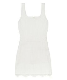 LACE TWEED MINI DRESS IVORY