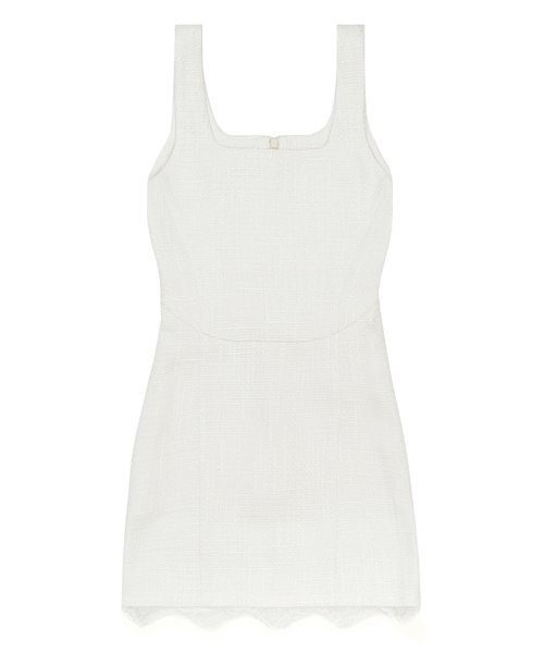 YOUHEE(ユヒ)の「LACE TWEED MINI DRESS IVORY(ワンピース・レディース・その他・X-SMALL)」の1枚目の写真