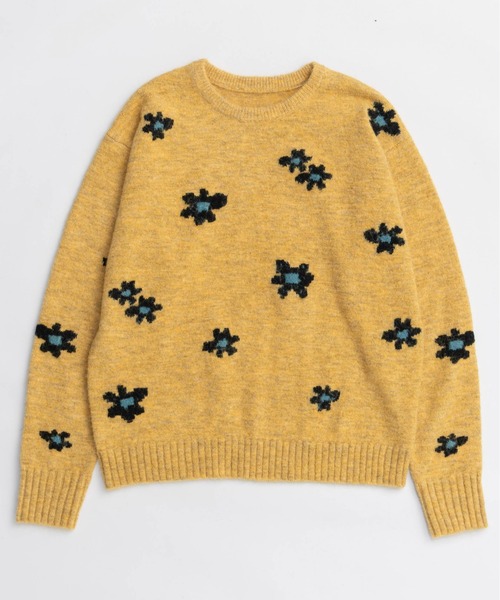 MAISON SPECIAL（メゾンスペシャル）の「Many Flower Knit Pullover/メニーフラワーニットプルオーバー（ニット/セーター・レディース・ブラック/グリーン/イエロー・FREE）」の17枚目の写真