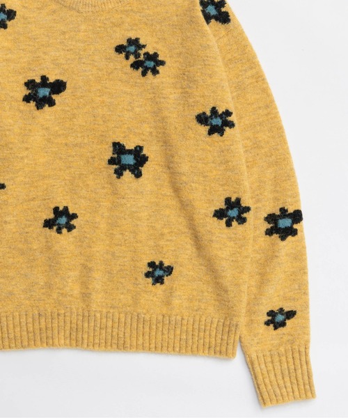 MAISON SPECIAL（メゾンスペシャル）の「Many Flower Knit Pullover/メニーフラワーニットプルオーバー（ニット/セーター・レディース・ブラック/グリーン/イエロー・FREE）」の20枚目の写真