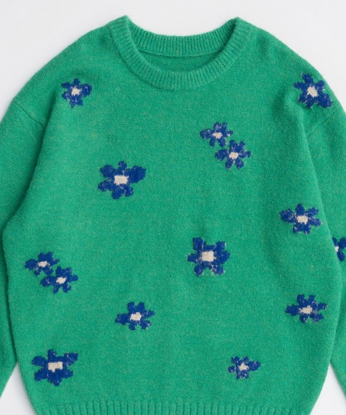 MAISON SPECIAL（メゾンスペシャル）の「Many Flower Knit Pullover/メニーフラワーニットプルオーバー（ニット/セーター・レディース・ブラック/グリーン/イエロー・FREE）」の12枚目の写真