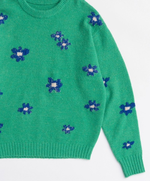 MAISON SPECIAL（メゾンスペシャル）の「Many Flower Knit Pullover/メニーフラワーニットプルオーバー（ニット/セーター・レディース・ブラック/グリーン/イエロー・FREE）」の13枚目の写真