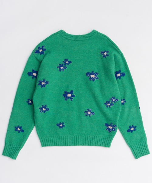 MAISON SPECIAL（メゾンスペシャル）の「Many Flower Knit Pullover/メニーフラワーニットプルオーバー（ニット/セーター・レディース・ブラック/グリーン/イエロー・FREE）」の11枚目の写真