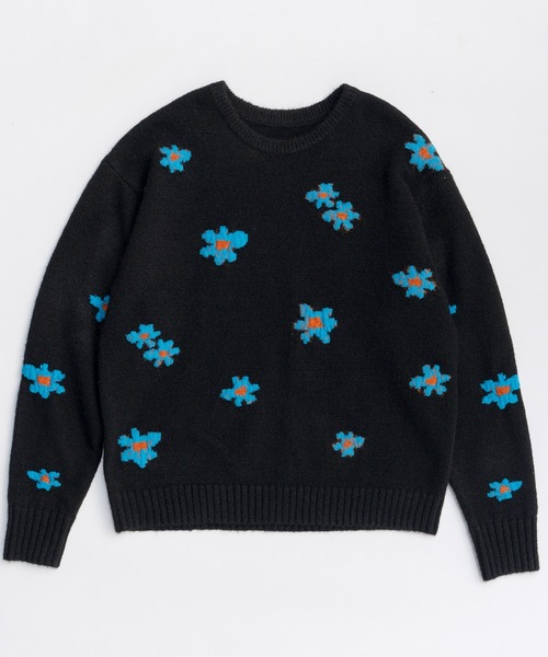 MAISON SPECIAL（メゾンスペシャル）の「Many Flower Knit Pullover/メニーフラワーニットプルオーバー（ニット/セーター・レディース・ブラック/グリーン/イエロー・FREE）」の16枚目の写真