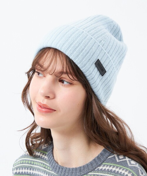 MACKINTOSH PHILOSOPHY（ﾏｯｷﾝﾄｯｼｭ ﾌｨﾛｿﾌｨｰ）の「ウールカシミヤニットキャップ（ニットキャップ/ビーニー・レディース・グレー系その他/ベージュ系その他4/ブルー・FREE）」の3枚目の写真