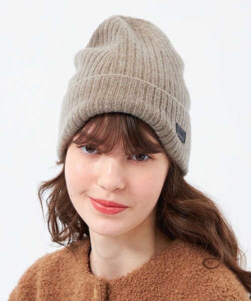 MACKINTOSH PHILOSOPHY（ﾏｯｷﾝﾄｯｼｭ ﾌｨﾛｿﾌｨｰ）の「ウールカシミヤニットキャップ（ニットキャップ/ビーニー・レディース・グレー系その他/ベージュ系その他4/ブルー・FREE）」の2枚目の写真