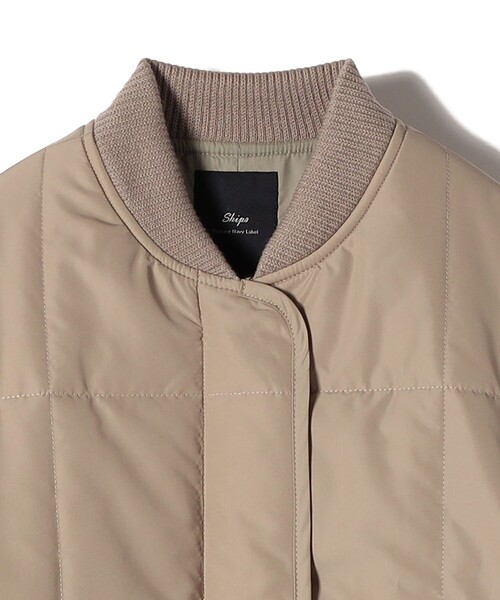 SHIPS（シップス）の「SHIPS Primary Navy Label:中綿 キルト コート（その他アウター・レディース・チャコールグレー/ベージュ・38/36）」の9枚目の写真