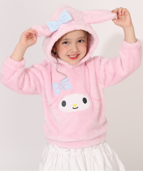 sanrio（サンリオ）の「サンリオ ボアなりきりパーカー 1116K（パーカー・キッズ・ブラック/その他25/ホワイト/その他24・90cm/100cm/110cm/120cm/130cm/140cm）」の4枚目の写真